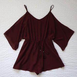 Burgundy Romper